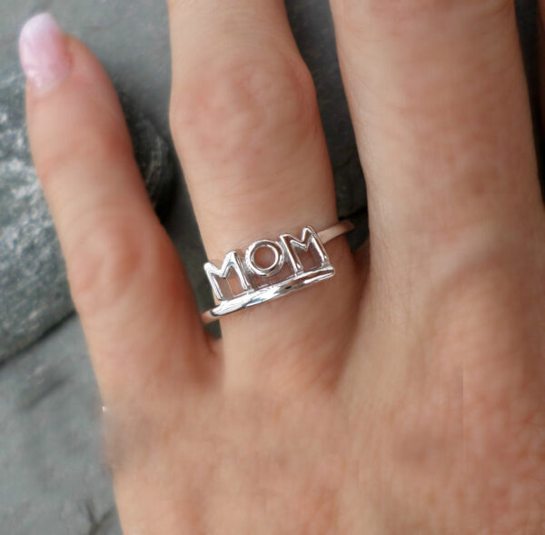 Wholesale Mother's Day White-plated Steel Brass Rings