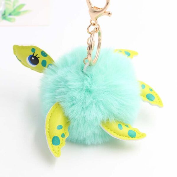 Wholesale Turtle Fur Balls Keychains