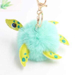 Wholesale Turtle Fur Balls Keychains