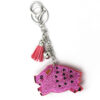 Wholesale Velvet Inlaid Diamond Wild Boar Keychains
