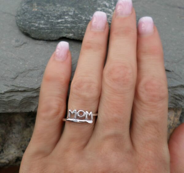 Wholesale Mother's Day White-plated Steel Brass Rings