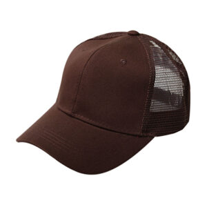Pony tail baseball net cap cotton-Curry color / Adjustable