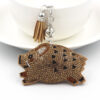 Wholesale Velvet Inlaid Diamond Wild Boar Keychains