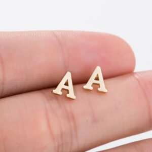 10565807552_1313213473 Wholesale 26 Letter Alloy Ear Studs