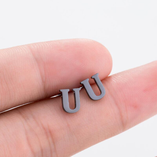 Wholesale 26 Letter Alloy Ear Studs