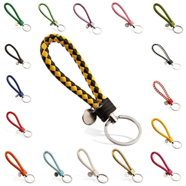 Wholesale Hand Woven Leather Cords Keychains
