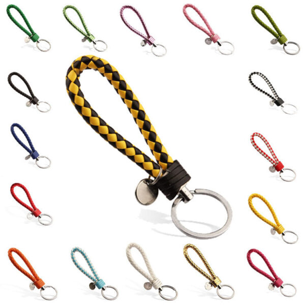Wholesale Hand Woven Leather Cords Keychains