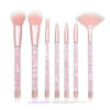 10575529717_1083885393 Wholesale Plastic 7-piece Transparent Crystal Particle Handle Makeup Brush Set