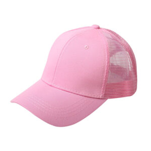 Horsetail baseball net cap cotton-pink / Adjustable