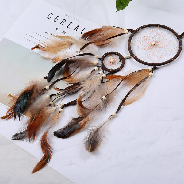 Wholesale of Two Ring Feather Dream Catchers