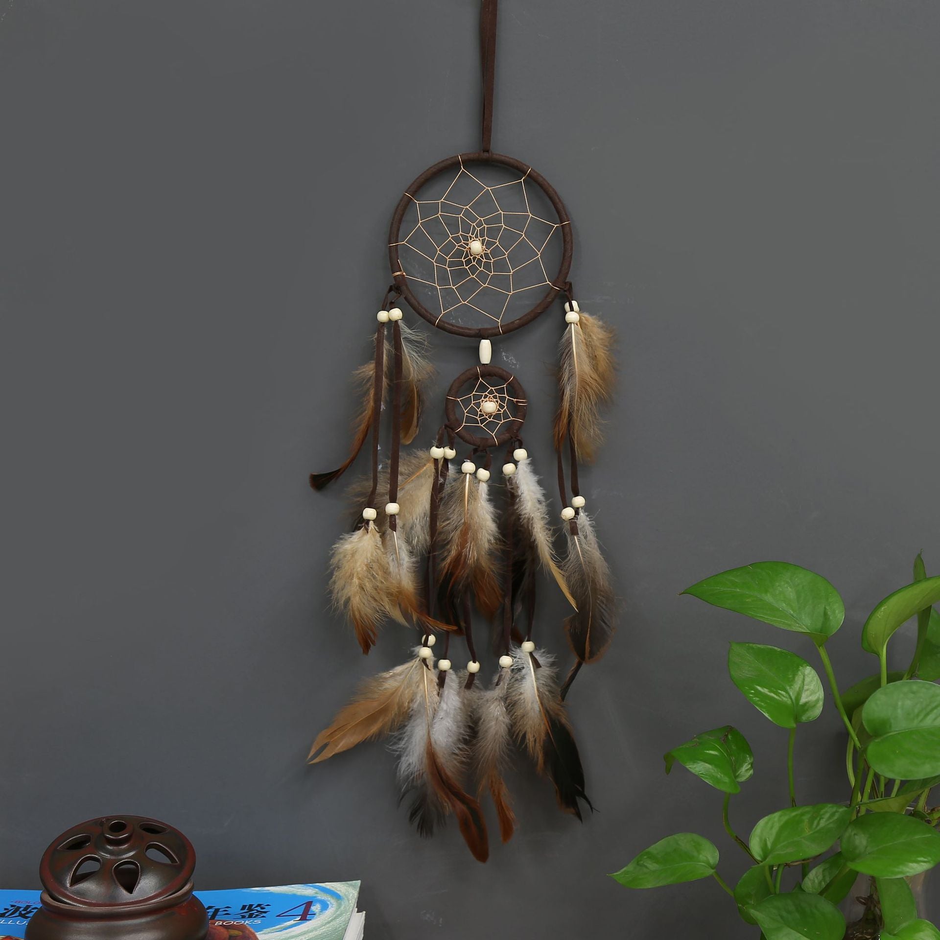 Wholesale of Two Ring Feather eam Catchers