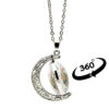 Wholesale Alloy Easter Bunny Reversible Rotating Moon Necklace