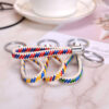 Wholesale Creative Colorful Woven Plastic Keychains
