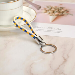 White Double Yellow Blue / Silver plastic head