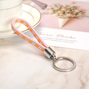 Pink Orange White / Silver plastic head