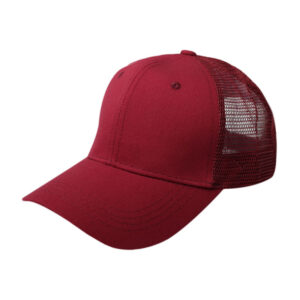 Horsetail baseball net cap cotton-Bordeaux / Adjustable