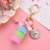 Wholesale Three Layer Macaron Cake Keychain Bow Polymer Clay Keychain