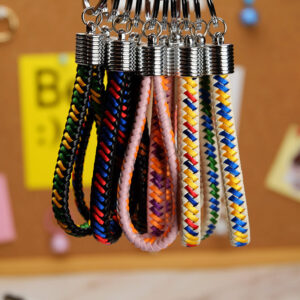 10624043716_359466836 Wholesale Creative Colorful Woven Plastic Keychains