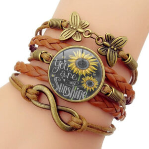 10686840251_1618818564 Wholesale You Are My Sunshine Quotes Time Gemstones Vintage Butterfly 8 Character Combo Alloy Bracelet