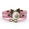 Wholesale Easter Rabbit Time Gemstone Butterfly 8-character Combination Alloy Bracelet