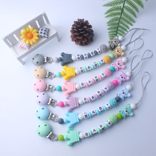 10700536398_2106371739 Wholesale Baby Pacifier Chain Silicone Baby supplies
