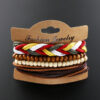 Wholesale Ethnic Style Retro Hand Woven Cowhide Bracelets