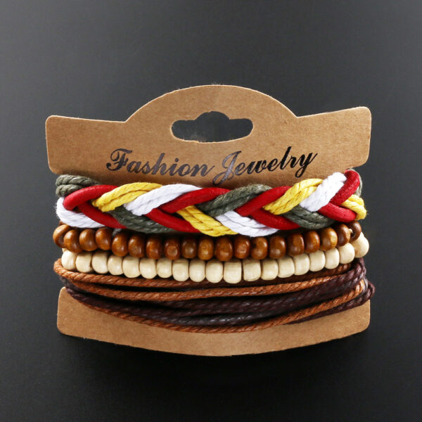 Wholesale Ethnic Style Retro Hand Woven Cowhide Bracelets