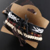 Wholesale Ethnic Style Retro Hand Woven Cowhide Bracelets