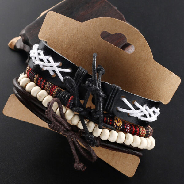 Wholesale Ethnic Style Retro Hand Woven Cowhide Bracelets