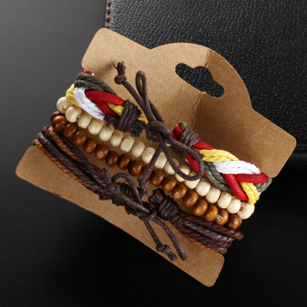 Wholesale Ethnic Style Retro Hand Woven Cowhide Bracelets