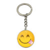 Wholesale Emoji Smiling Face 25MM Time Gemstone Alloy Keychain