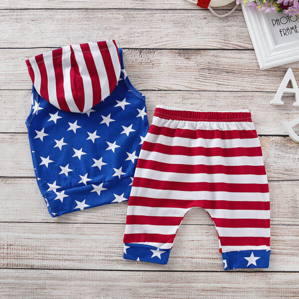 10744664430_1343740196 Wholesale Boys American Flag Tracksuit Polyester Baby Clothes