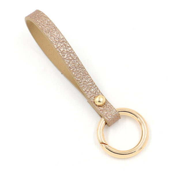 Wholesale PU Colored PU Leather Wristband with Keyring