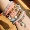 10766571355_108287258 Wholesale Color Matching Shell Elastic Cord Multi Layer Beaded Bracelet