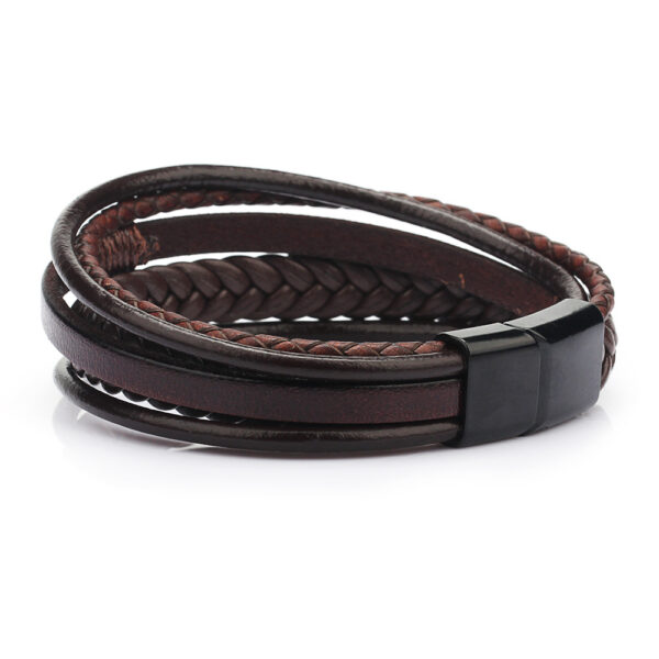 Wholesale Leather Cord Hand Woven Men Bracelet