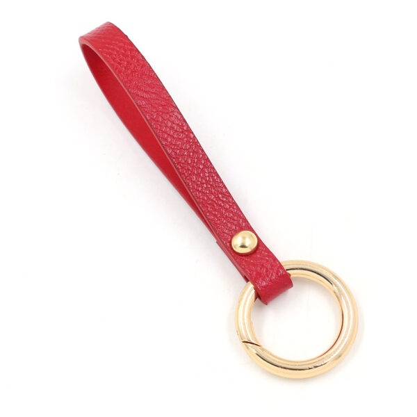 Wholesale PU Colored PU Leather Wristband with Keyring