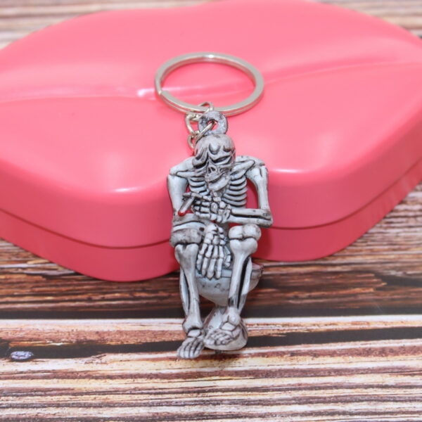 Wholesale Rubber Skull Keychain