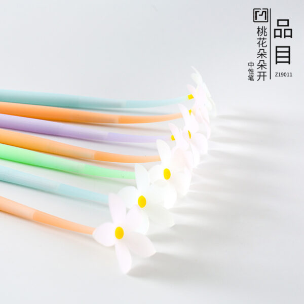 Wholesale Flower Soft Silicone Gel Pen