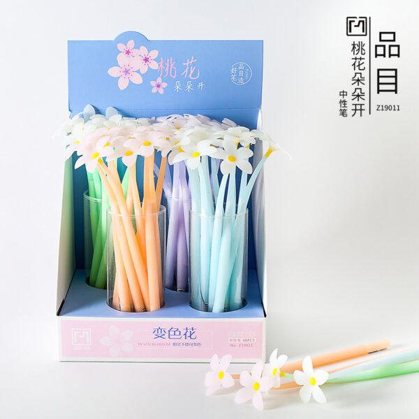 Wholesale Flower Soft Silicone Gel Pen