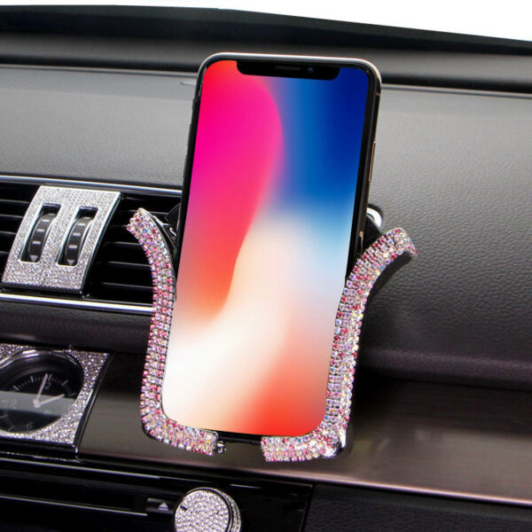 Wholesale Car Diamond-encrusted Plastic Mobile Phone Holder