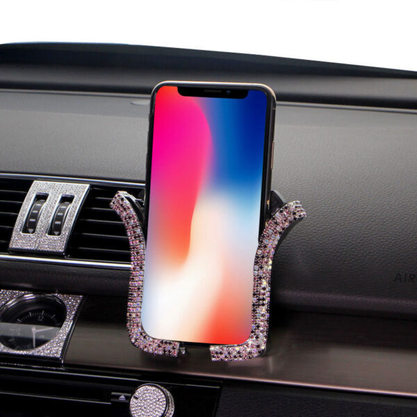 Wholesale Car Diamond-encrusted Plastic Mobile Phone Holder