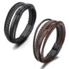 Wholesale Leather Cord Hand Woven Men Bracelet