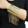 Wholesale Exaggerated Open Tassel Large Glossy Gold Bracelet