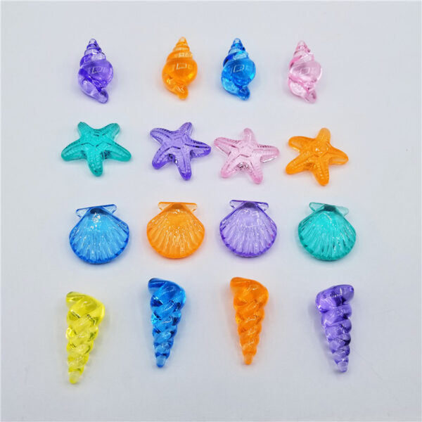 Wholesale Conch Seashell Starfish Acrylic Modeling Beads