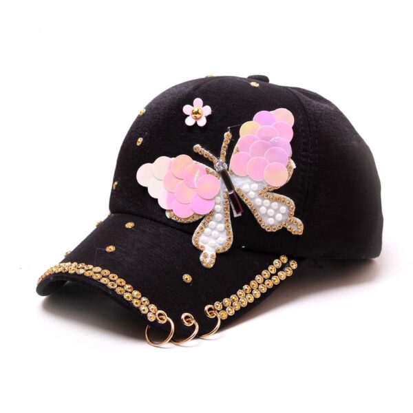 Wholesale Large Butterfly Hoop Brim Baseball Cap