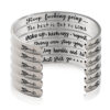 Wholesale Stainless Steel C-Shape Opening Lettering KEEP FUCKING GOING Bracelet