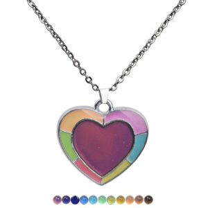 Luminous Peach Heart Color Changing Necklace