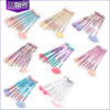 10868938754_1083885393 Wholesale Plastic 7-piece Transparent Crystal Particle Handle Makeup Brush Set