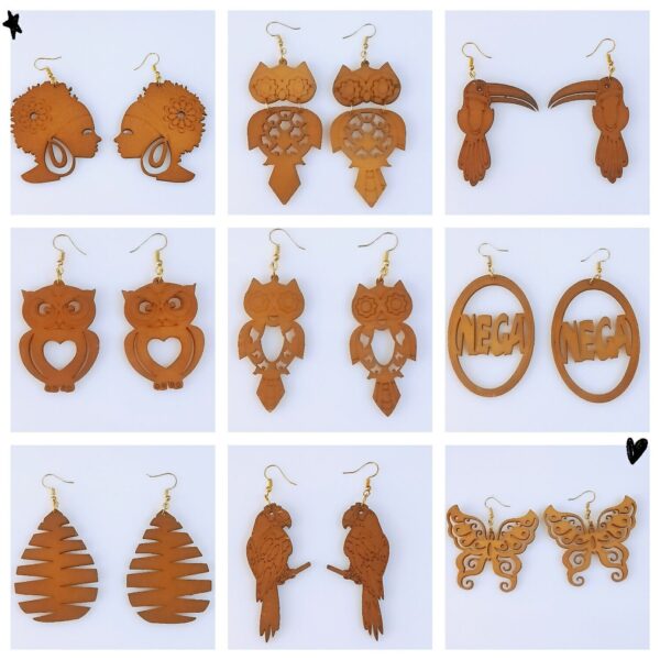 Wholesale African Design Wood Earrings