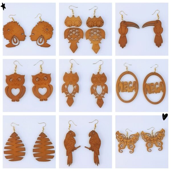 Wholesale African Design Wood Earrings